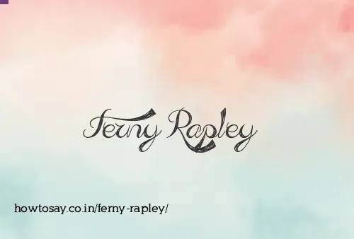 Ferny Rapley