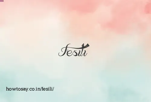 Fesili