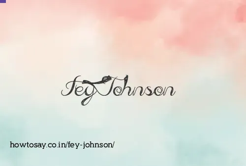 Fey Johnson