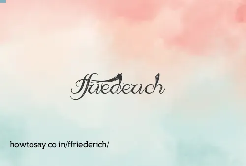 Ffriederich