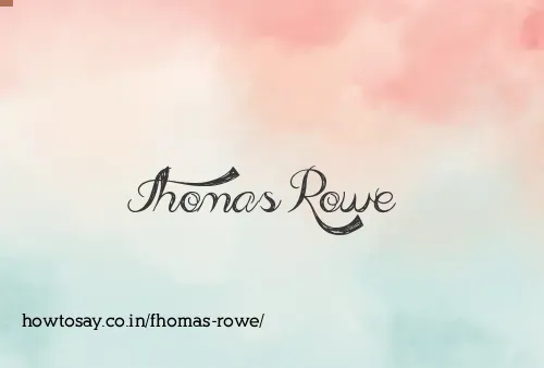 Fhomas Rowe
