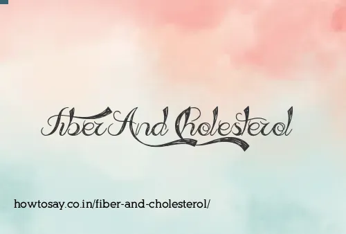 Fiber And Cholesterol