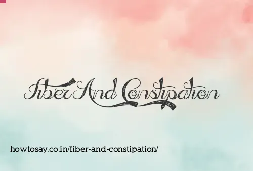 Fiber And Constipation