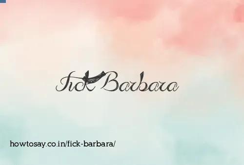 Fick Barbara