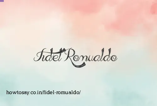 Fidel Romualdo