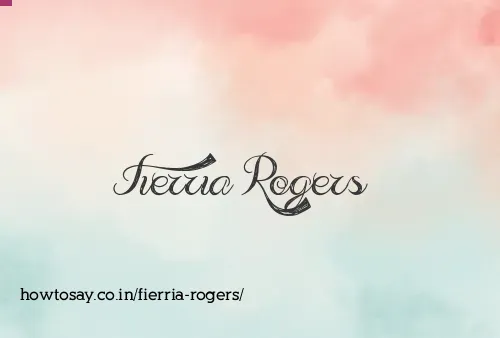 Fierria Rogers