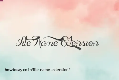 File Name Extension