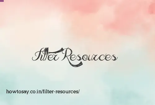 Filter Resources