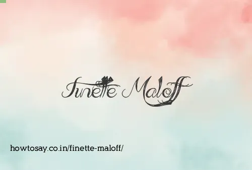 Finette Maloff