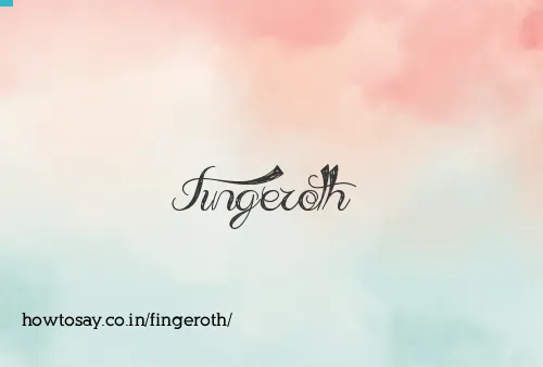 Fingeroth