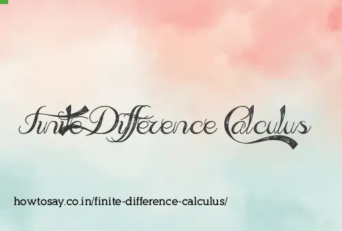 Finite Difference Calculus