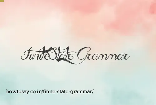Finite State Grammar