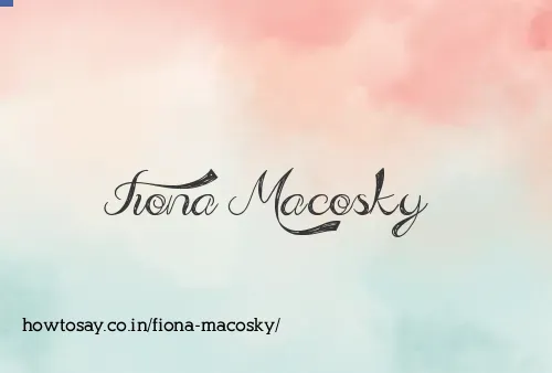 Fiona Macosky