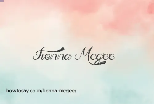 Fionna Mcgee
