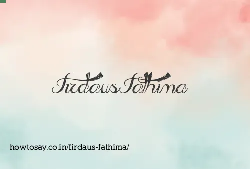 Firdaus Fathima