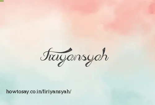 Firiyansyah