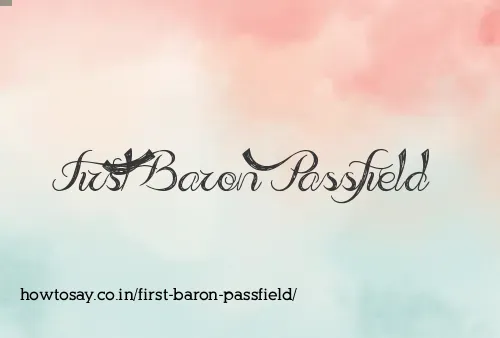 First Baron Passfield