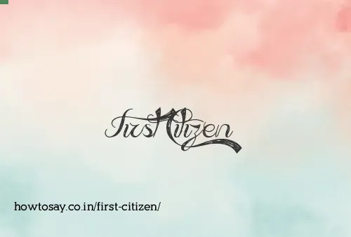 First Citizen