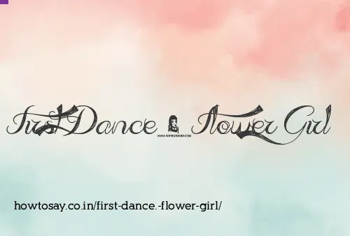 First Dance. Flower Girl