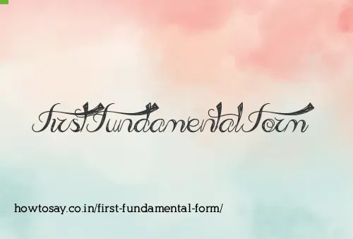 First Fundamental Form