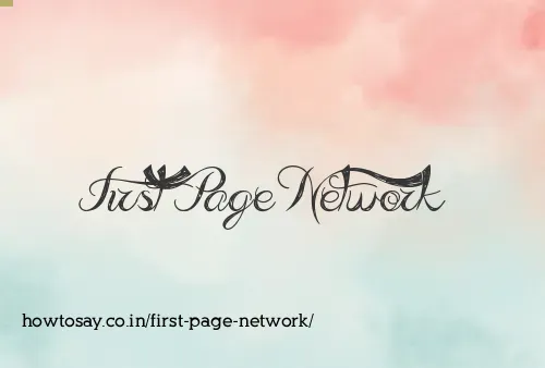 First Page Network
