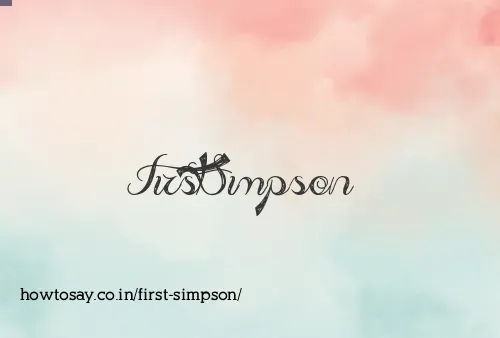 First Simpson