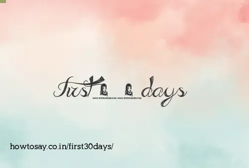 First30days