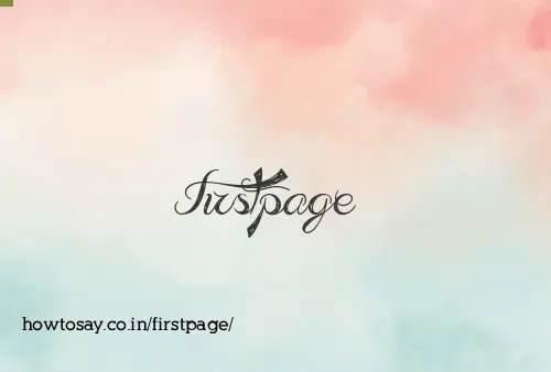 Firstpage