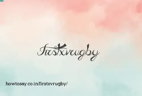 Firstxvrugby