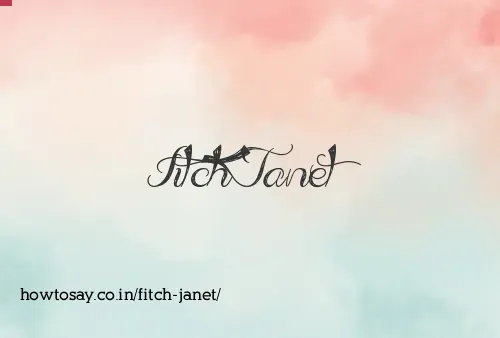 Fitch Janet