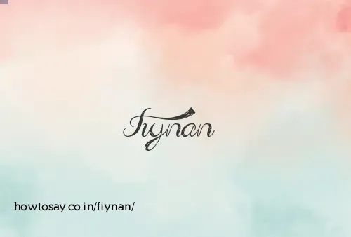 Fiynan