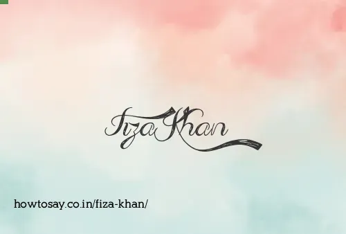 Fiza Khan
