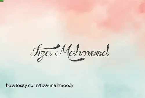 Fiza Mahmood