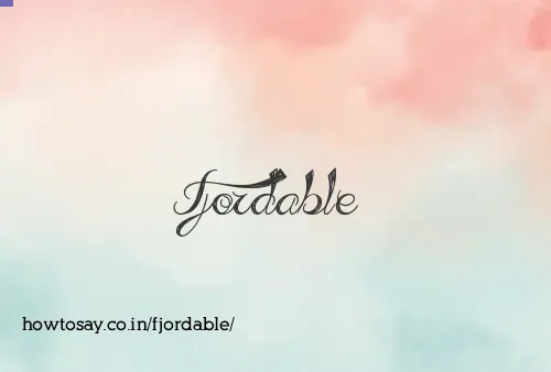 Fjordable