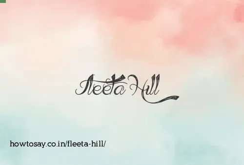 Fleeta Hill