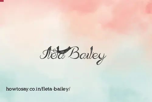 Fleta Bailey