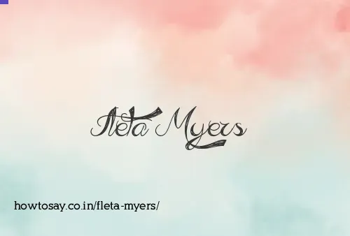 Fleta Myers