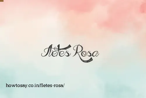 Fletes Rosa