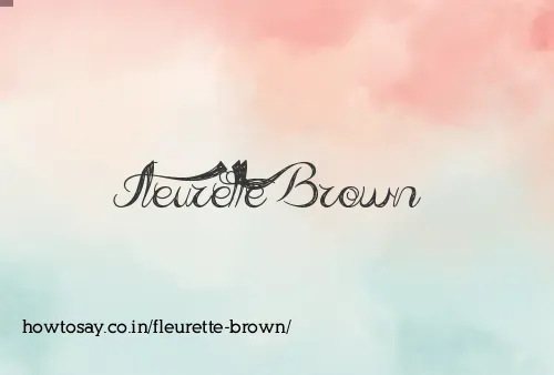 Fleurette Brown