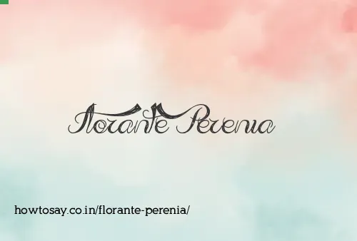 Florante Perenia
