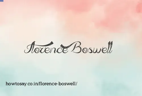 Florence Boswell