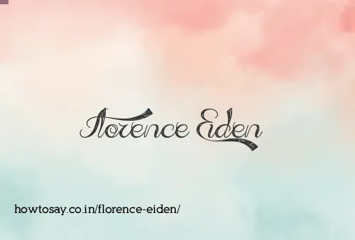 Florence Eiden