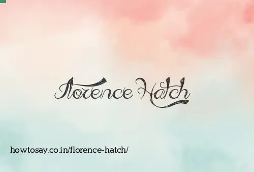 Florence Hatch
