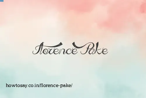 Florence Pake