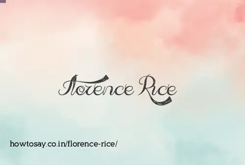 Florence Rice