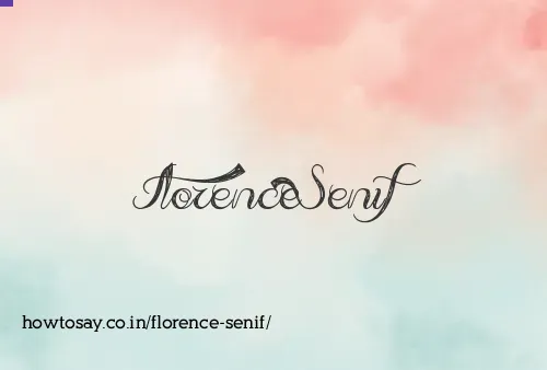 Florence Senif