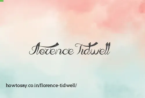 Florence Tidwell