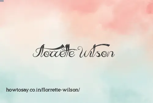 Florrette Wilson