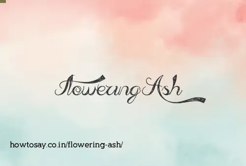 Flowering Ash