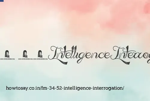 Fm 34 52 Intelligence Interrogation